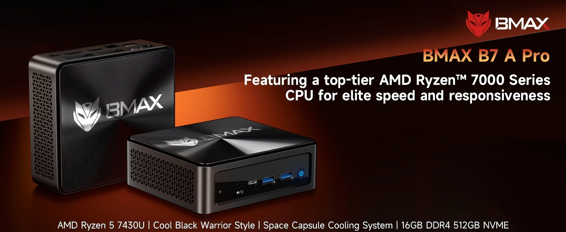 Amazon.com: Bmax B7A Pro Mini PC con AMD Ryzen 5 7430U | 16 GB de